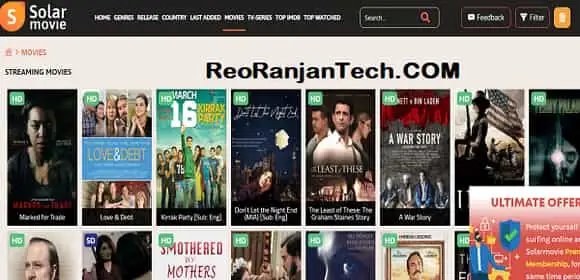 Top 10 SolarMovie Alternatives Website Link