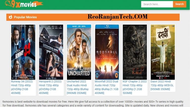 9xmovies url link 2022 Download Latest Hindi Full Movies High quality