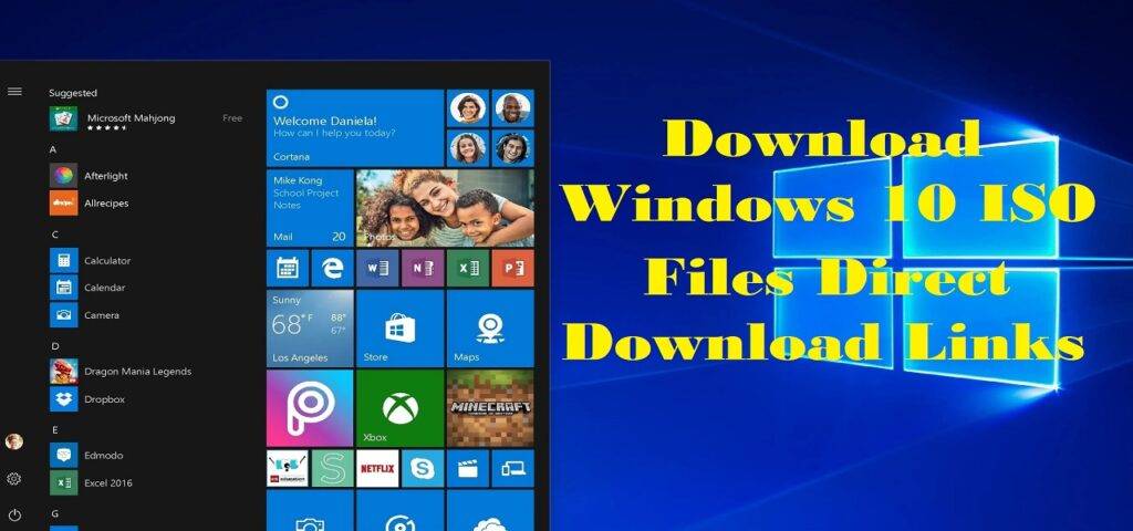 Download Windows 10 ISO Files Direct Download Links