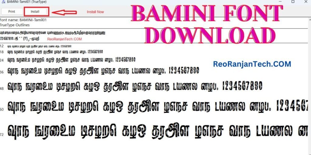 Bamini Font Download - Baamini Tamil Font Free Download