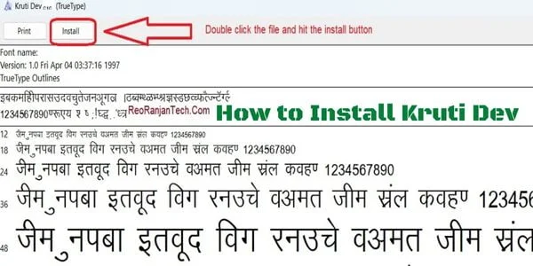 Kruti Dev 101 Font Download || Krutidev 101 Bold Free 2 How to Install Kruti Dev