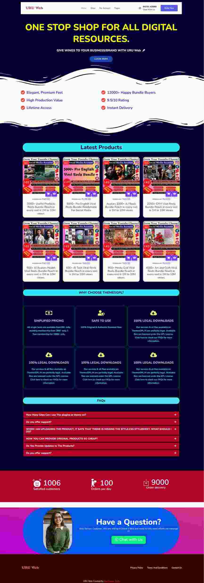 Digital Product Selling WEBSITE CUSTOMIZATION 1