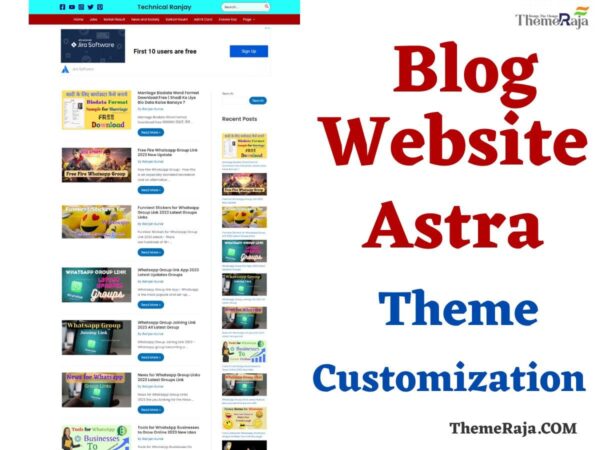 Astra Theme Customization Service