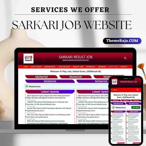 Sarkari Job Search Website Customization